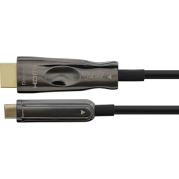 InLine 64220A adapter kablowy 20 m USB Type-C HDMI Czarny