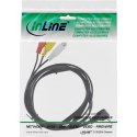 InLine 89600 adapter kablowy 1,5 m 3.5mm 3 x RCA Czarny