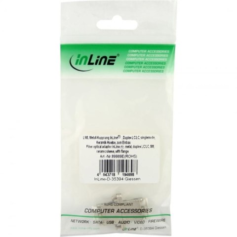 InLine 89989E adapter światłowodowy LC 1 szt. Srebrny