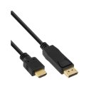 InLine B-17183 adapter kablowy 3 m DisplayPort HDMI Czarny