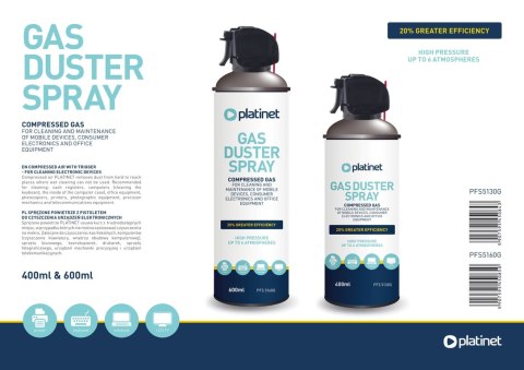 Platinet PFS5160G aerozol ze sprężonym powietrzem 600 ml