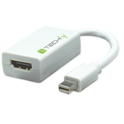 Techly 304239 adapter kablowy 0,15 m Mini DisplayPort HDMI Biały
