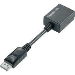 Techly DP - VGA M/F 0,07 m DisplayPort 2 x VGA (D-Sub) Czarny