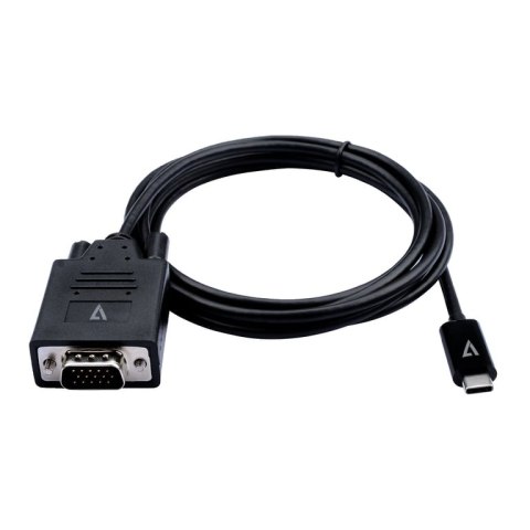 V7 V7UCVGA-2M adapter kablowy VGA (D-Sub) USB Type-C Czarny