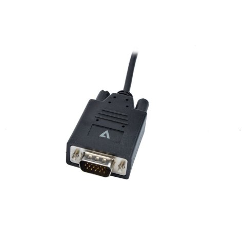 V7 V7UCVGA-2M adapter kablowy VGA (D-Sub) USB Type-C Czarny