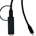 Yealink 330000008024 adapter kablowy 1,2 m HDMI Typu A (Standard) USB Type-C Czarny