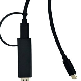 Yealink 330000008024 adapter kablowy 1,2 m HDMI Typu A (Standard) USB Type-C Czarny
