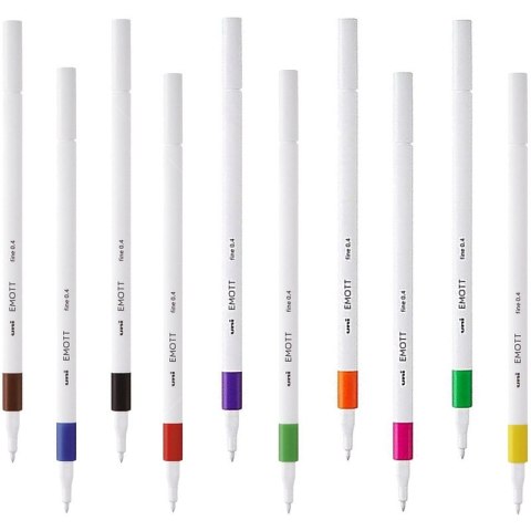 Cienkopis Uni Emott 0.4mm czerwony