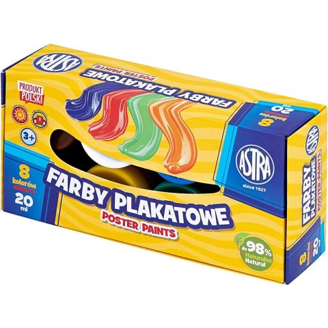 Farby plakatowe Astra 20ml x8 kolorów