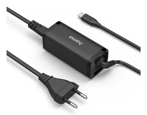 Hama 00200023 adapter zasilający/ inwentor Wewnętrzna 65 W Czarny
