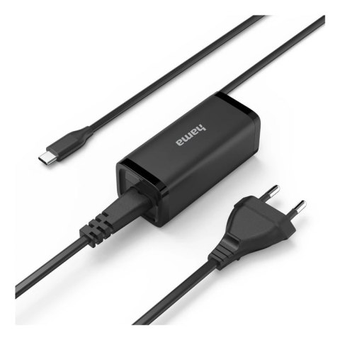 Hama 00200023 adapter zasilający/ inwentor Wewnętrzna 65 W Czarny