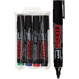 Markery do flipchartów Uni PM-122 4 kolory