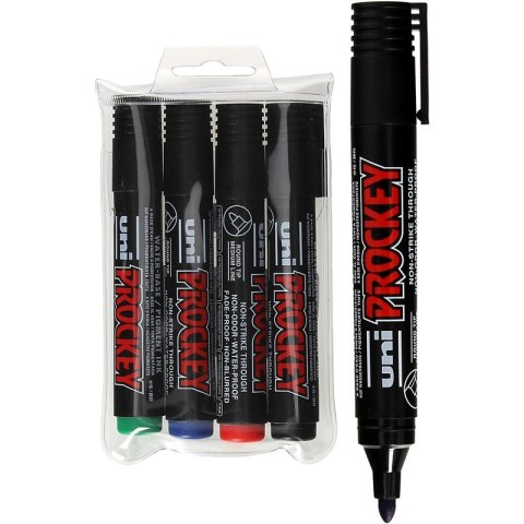 Markery do flipchartów Uni PM-122 4 kolory