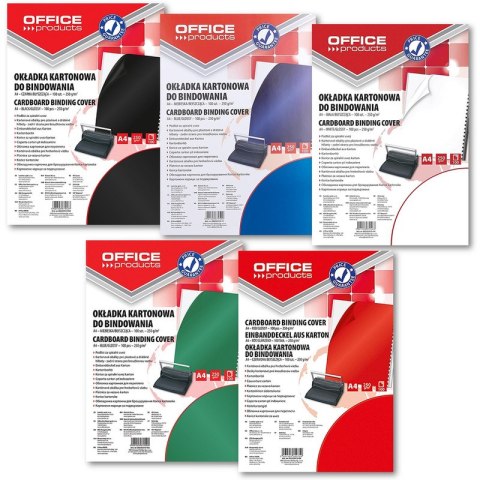 Okładki do bindowania OFFICE PRODUCTS, karton, A4,