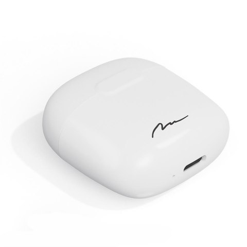 R-PHONES TWS - mini Słuchawki douszne Bluetooth 5.3 z technologią TWS, w komplecie powerbank/ładowarka z akumulatorem, białe