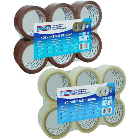 Taśma pakowa DONAU Solvent , 48mm, 60m, 42mikr., b