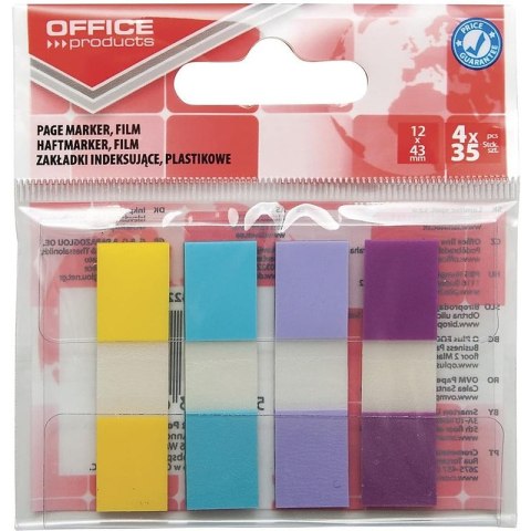 Zakładki indeksujšce OFFICE PRODUCTS, PP, 12x43mm,