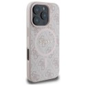 Guess 4G Ring Classic Logo MagSafe - Etui iPhone 16 Pro Max (różowy)