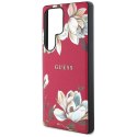 Guess Grained Printed Flower Pattern MagSafe - Etui do Samsung Galaxy S25 Ultra (fuksja)