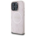 Guess Saffiano Peony Classic Logo MagSafe - Etui iPhone 16 Pro Max (różowy)