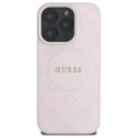 Guess Saffiano Peony Classic Logo MagSafe - Etui iPhone 16 Pro Max (różowy)