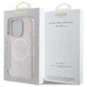 Guess Saffiano Peony Classic Logo MagSafe - Etui iPhone 16 Pro Max (różowy)