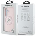 Karl Lagerfeld Silicone Double Heads And Circle MagSafe - Etui Samsung Galaxy S25+ (różowy)