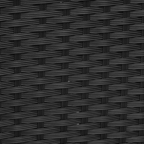 Ławka ogrodowa z technorattanu sofa CORDOBA czarna z szarymi poduszkami