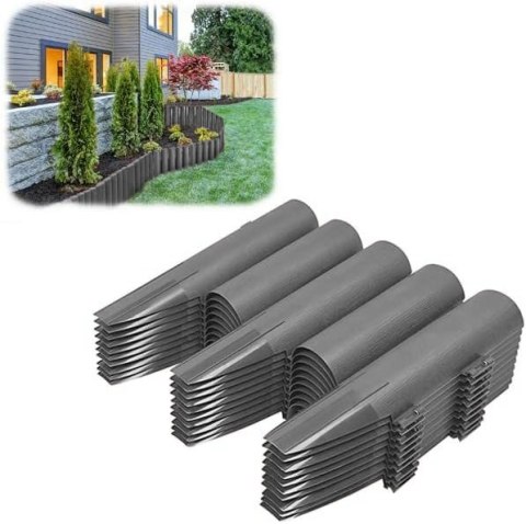 Palisada trawnikowa ogrodowa RIBERA antracyt 280 cm