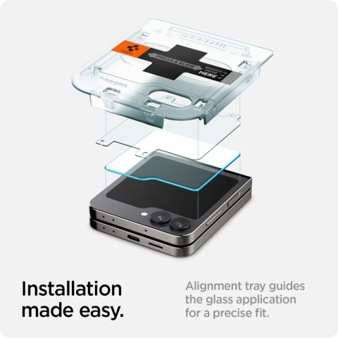 Spigen Glas.TR EZ Fit 2-Pack - Szkło hartowane do Samsung Galax Z Flip 6 / 7 FE (2 sztuki)