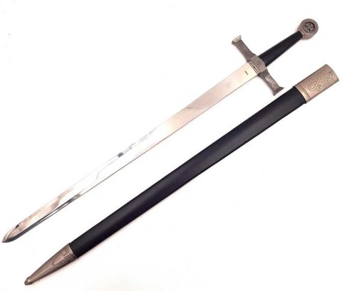 Stalowy miecz rycerski - replika - SW-114