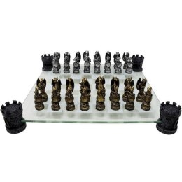 Szachy Smocze Fantasy - szklana szachownica 42x42 cm - MC-6069