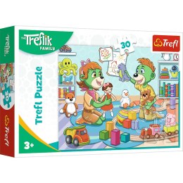 Trefl: Puzzle 30el. - Radosna Rodzina Treflików