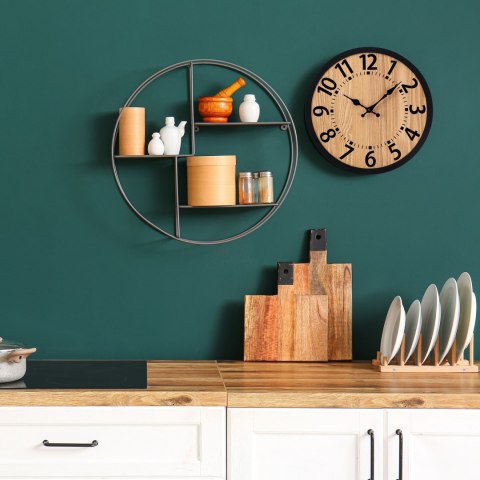 Zegar ścienny drewniany loftowy ABBAS 35 cm