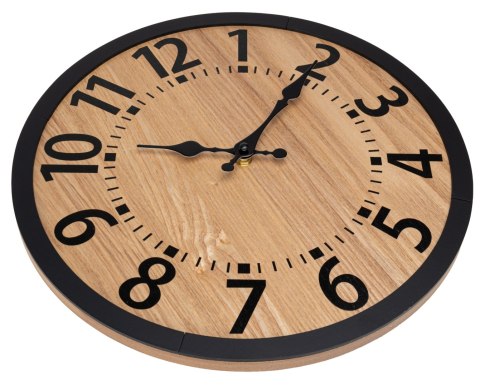 Zegar ścienny drewniany loftowy ABBAS 35 cm