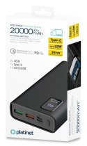Platinet PMPB20WQC727B bank mocy Litowo-polimerowy (LiPo) 20000 mAh Czarny