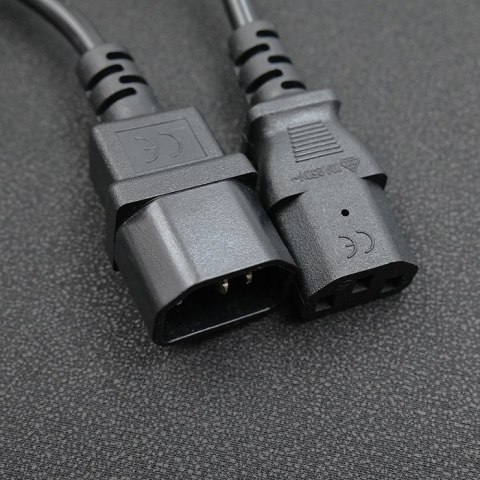Qoltec Kabel przedłużający zasilający IEC C14/C19 | 3x1.5mm² | 2m