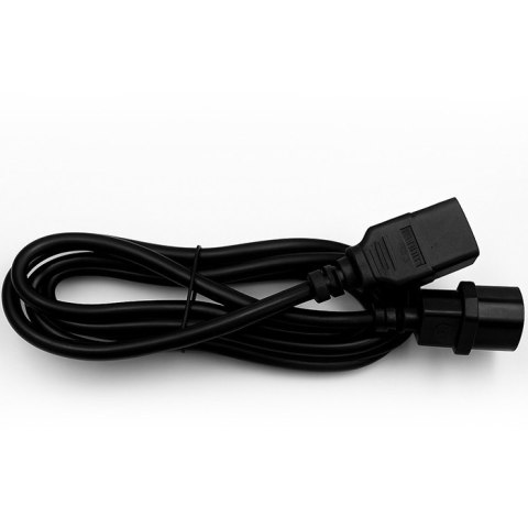 Qoltec Kabel przedłużający zasilający IEC C14/C19 | 3x1.5mm² | 2m