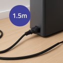 Qoltec Kabel zasilający do UPS | IEC C13/C14 | 3x1.0mm² | 1.5m