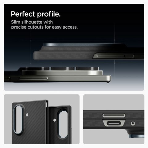 Spigen Airskin Aramid - Etui do Samsung Galaxy Z Fold 7 (Black)