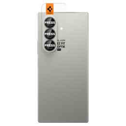 Spigen Optik Pro HD GLAS.TR EZ Fit Camera Protector 2-Pack - Szkło ochronne na obiektyw do Samsung Galaxy Z Fold 7 (2 szt)(Czarn