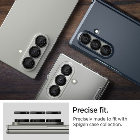 Spigen Optik Pro HD GLAS.TR EZ Fit Camera Protector 2-Pack - Szkło ochronne na obiektyw do Samsung Galaxy Z Fold 7 (2 szt)(Czarn