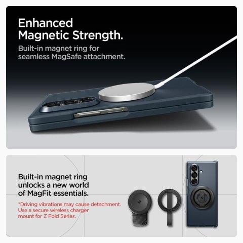 Spigen Tough Armor Pro Mag MagSafe - Etui do Samsung Galaxy Z Fold 7 (Metal Slate)