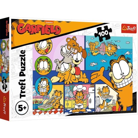Trefl: Puzzle 100el. - Leniwy Garfield