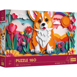 Trefl: Puzzle 160el. - 40-lecie Trefl - Paper Art: Piesek