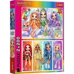Trefl: Puzzle 2x200el. - Tęczowe lalki Rainbow High