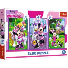 Trefl: Puzzle 3x80el. - Minnie i przyjaciele