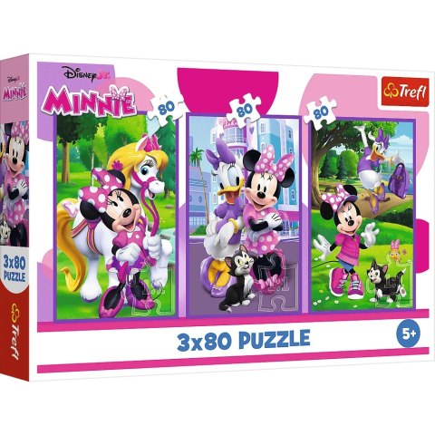 Trefl: Puzzle 3x80el. - Minnie i przyjaciele