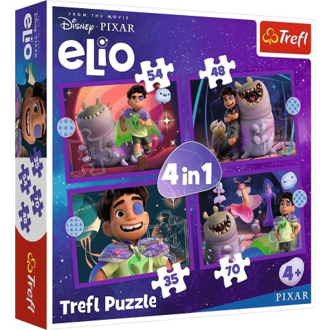 Trefl: Puzzle 4w1 - Pozaziemskie misje Elio