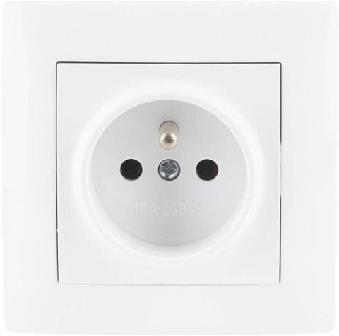 Gniazdo pojedyncze z uziemieniem VCX WESA LC 13 Biały